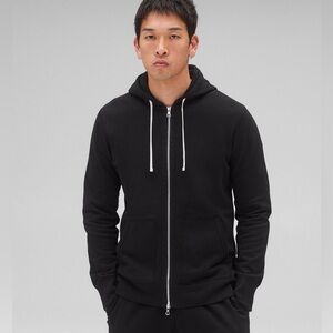 Reigning Champ Black Zip-Up Hoodie
